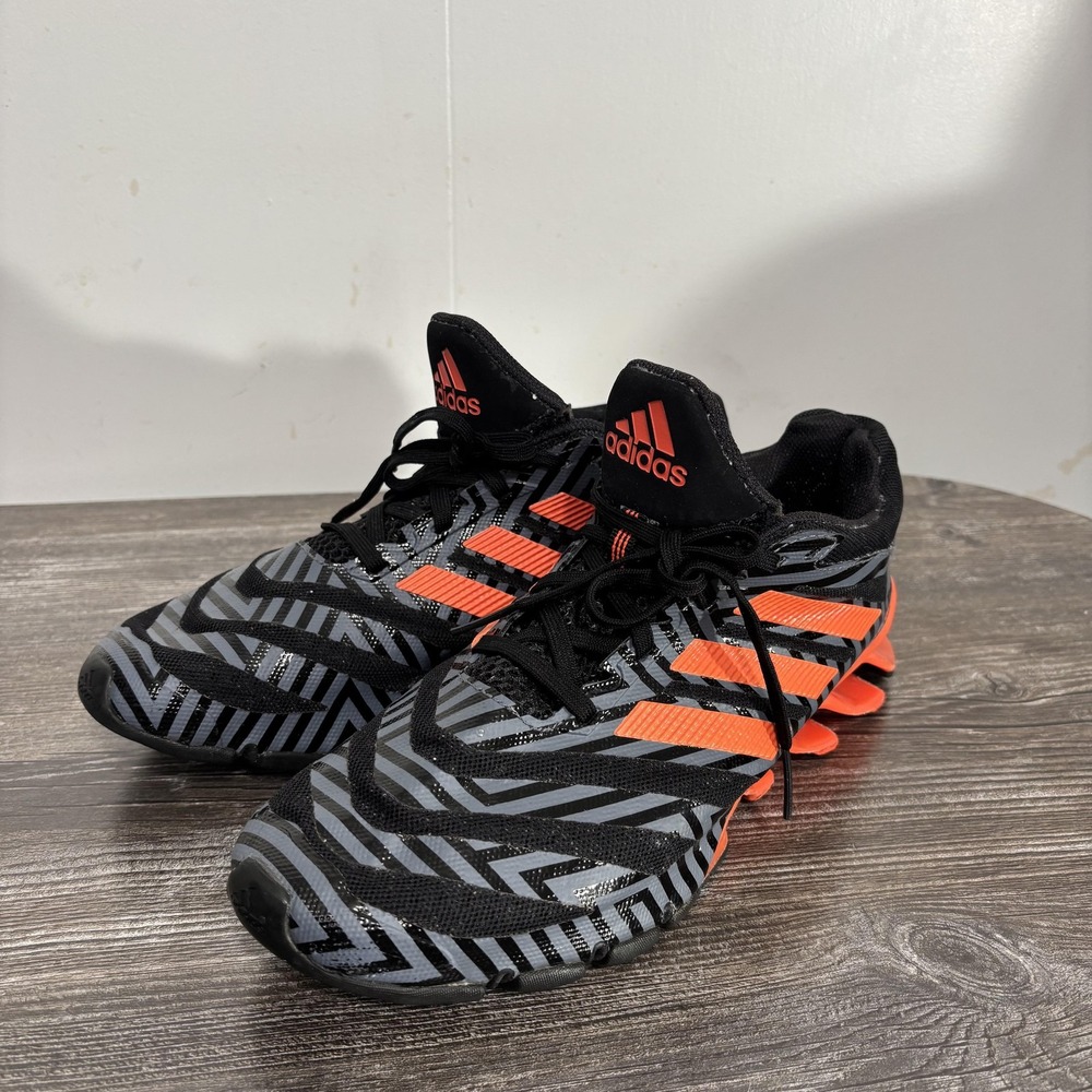Adidas Springblade Shoes Mens Size 9 Black Orange Running Low Top Sneaker D69790